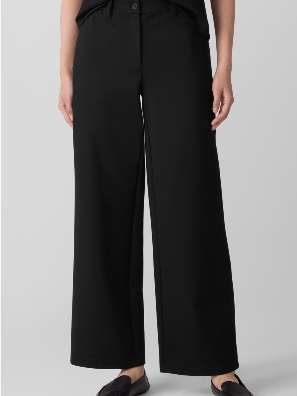 Eileen Fisher Black Wide-Leg Trousers